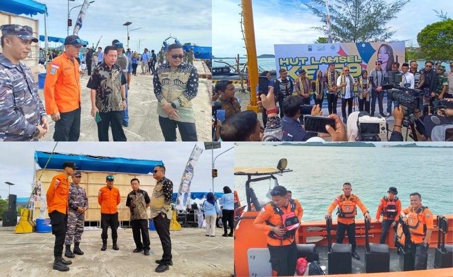 BPBD Lampung Selatan Siagakan Personel Amankan Kegiatan Jetski Lintas Selat Sunda